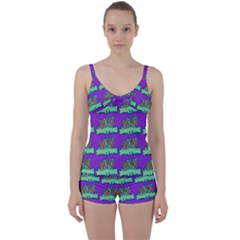 Jaw Dropping Comic Big Bang Poof Tie Front Two Piece Tankini by DinzDas