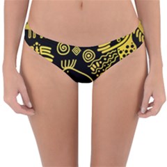 Golden-indian-traditional-signs-symbols Reversible Hipster Bikini Bottoms