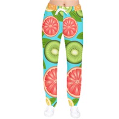 Fruit Love Women Velvet Drawstring Pants by designsbymallika