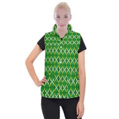 St Patricks Pattern Women s Button Up Vest by designsbymallika