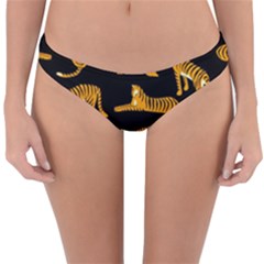 Seamless Exotic Pattern With Tigers Reversible Hipster Bikini Bottoms by Bejoart