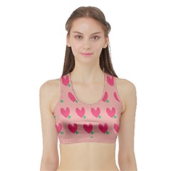 Hearts Sports Bra With Border by tousmignonne25