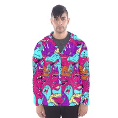 Dinos Men s Hooded Windbreaker by Sobalvarro