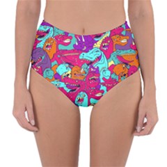 Dinos Reversible High-waist Bikini Bottoms by Sobalvarro