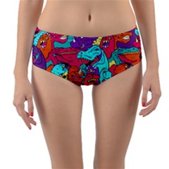 Dinos Reversible Mid-waist Bikini Bottoms by Sobalvarro