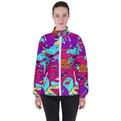 Dinos Women s High Neck Windbreaker by Sobalvarro