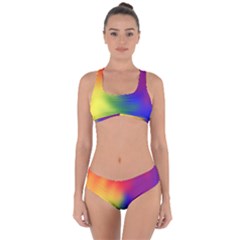 Rainbow Colors Lgbt Pride Abstract Art Criss Cross Bikini Set by yoursparklingshop