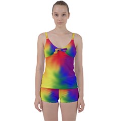 Rainbow Colors Lgbt Pride Abstract Art Tie Front Two Piece Tankini by yoursparklingshop