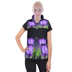 Floral Nature Women s Button Up Vest by Sparkle