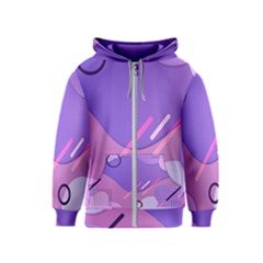 Colorful Abstract Wallpaper Theme Kids  Zipper Hoodie