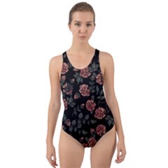 Dusty Roses Cut-out Back One Piece Swimsuit by BubbSnugg