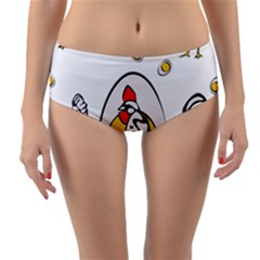 Roseanne Chicken Reversible Mid-waist Bikini Bottoms by EvgeniaEsenina