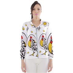 Roseanne Chicken, Retro Chickens Women s Windbreaker by EvgeniaEsenina