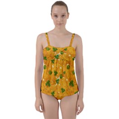 When Cheese Is Love Twist Front Tankini Set by designsbymallika