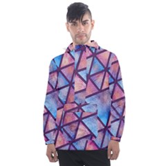 Triangle Mandala Pattern Men s Front Pocket Pullover Windbreaker by designsbymallika