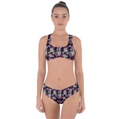 Braids Doll Daisies Black Criss Cross Bikini Set