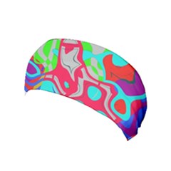 Colorful Distorted Shapes On A Grey Background                                                     Yoga Headband by LalyLauraFLM