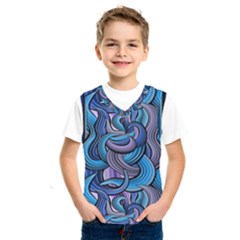 Blue Swirl Pattern Kids  Sportswear by designsbymallika