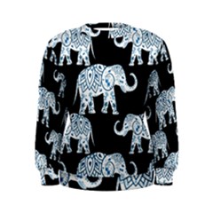 Elephant-pattern-background Women s Sweatshirt by Sobalvarro