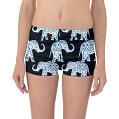 Elephant-pattern-background Reversible Boyleg Bikini Bottoms by Sobalvarro