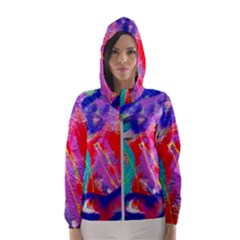 Crazy Graffiti Women s Hooded Windbreaker by essentialimage