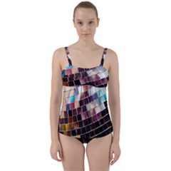 Disco Ball Twist Front Tankini Set by essentialimage