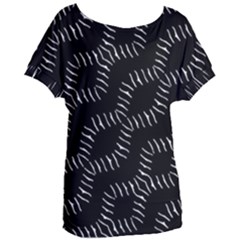 Black And White Geo Print Women s Oversized Tee by dflcprintsclothing