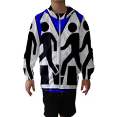 Cross Crossing Crosswalk Line Walk Kids  Hooded Windbreaker by HermanTelo