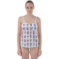 Female Reproductive System  Twist Front Tankini Set by ArtByAng