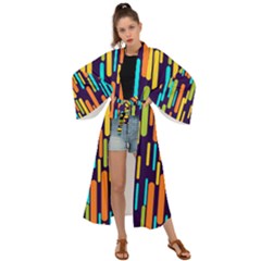 Illustration Abstract Line Maxi Kimono by Alisyart