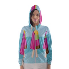 Ice Cream Parlour Women s Hooded Windbreaker by HermanTelo