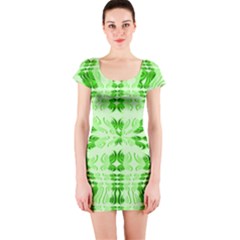 Digital Illusion Short Sleeve Bodycon Dress by Sparkle