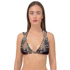 Nature With Tiger Double Strap Halter Bikini Top by Sparkle