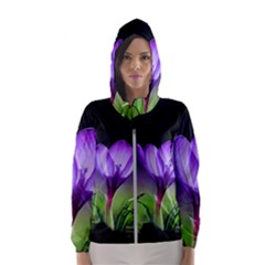 Flower Women s Hooded Windbreaker by Sparkle
