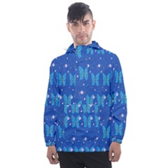 Glitter Butterfly Men s Front Pocket Pullover Windbreaker by Sparkle