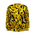 Black and Yellow Camouflage Pattern Women s Sweatshirt View1