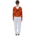 Red and Orange Camouflage Pattern Women s Slouchy Sweat View2