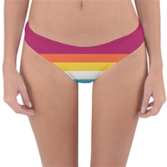 70s Vintage Stripes Reversible Hipster Bikini Bottoms by tmsartbazaar