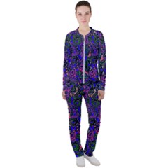 Purple Abstract Butterfly Pattern Casual Jacket And Pants Set by SpinnyChairDesigns