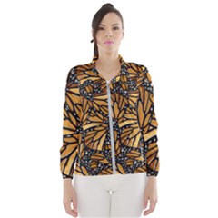 Monarch Butterfly Wings Pattern Women s Windbreaker by SpinnyChairDesigns