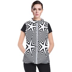 Abstract Zebra Stripes Pattern Women s Puffer Vest by SpinnyChairDesigns