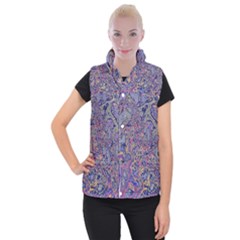 Colorful Marbled Paint Texture Women s Button Up Vest by SpinnyChairDesigns