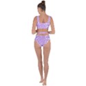 Purple Wildflowers Pattern Bandaged Up Bikini Set  View2