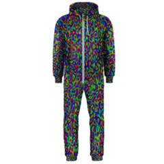 Abstract Rainbow Marble Camouflage Hooded Jumpsuit (men)  by SpinnyChairDesigns