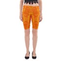 Orange Peel Abstract Batik Pattern Yoga Cropped Leggings View1