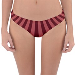 Vermilion Stripes Reversible Hipster Bikini Bottoms by SpinnyChairDesigns