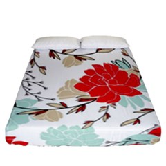 Floral Pattern  Fitted Sheet (california King Size) by Sobalvarro