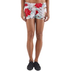 Floral Pattern  Yoga Shorts by Sobalvarro