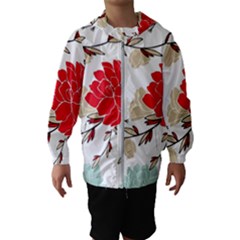 Floral Pattern  Kids  Hooded Windbreaker by Sobalvarro