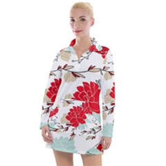 Floral Pattern  Women s Long Sleeve Casual Dress by Sobalvarro